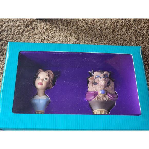 WDCC Disney Belle Beauty Beast Bust Figurines Set Portrait Series LE COA Boxed - Picture 6 of 13